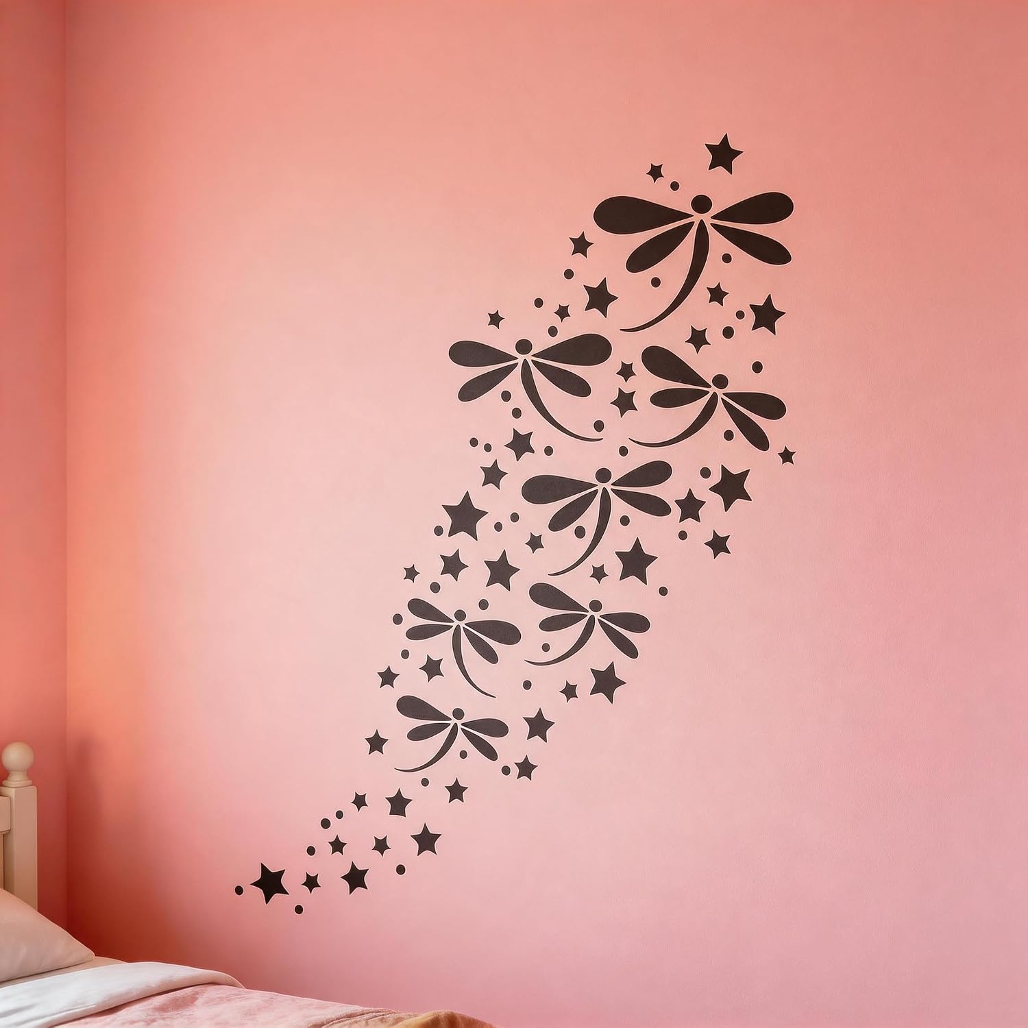 TIAMECH A4 Reusable Dragonfly Star Trail Stencil for Painting