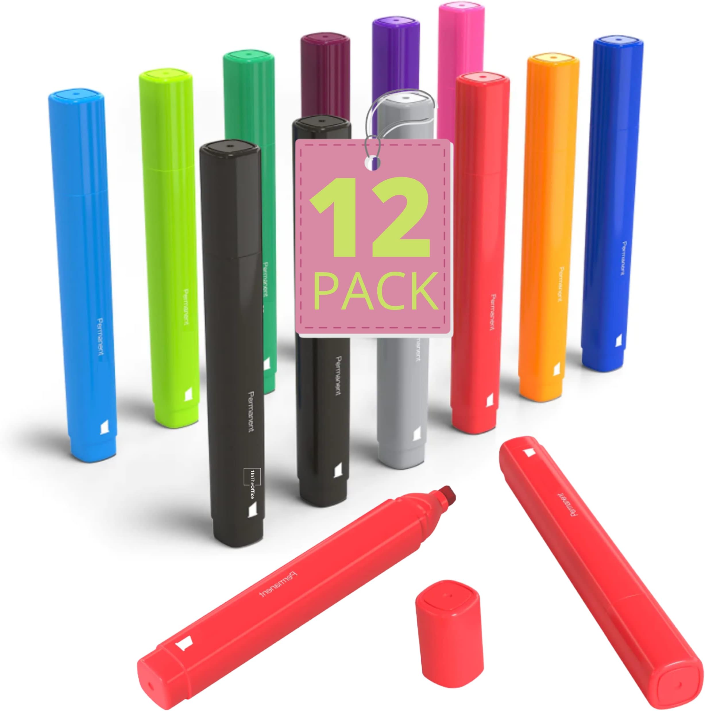 Office Depot® Brand TankStyle Permanent Markers, Chisel