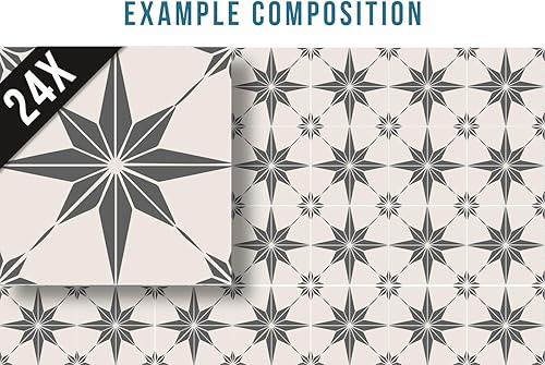 Miniatura 2 de Adhesivos para azulejos Mi Alma, 24 unidades, Talavera, plantillas de pared, calcomanías para despegar y pegar, fácil aplicación, ideal para baño,