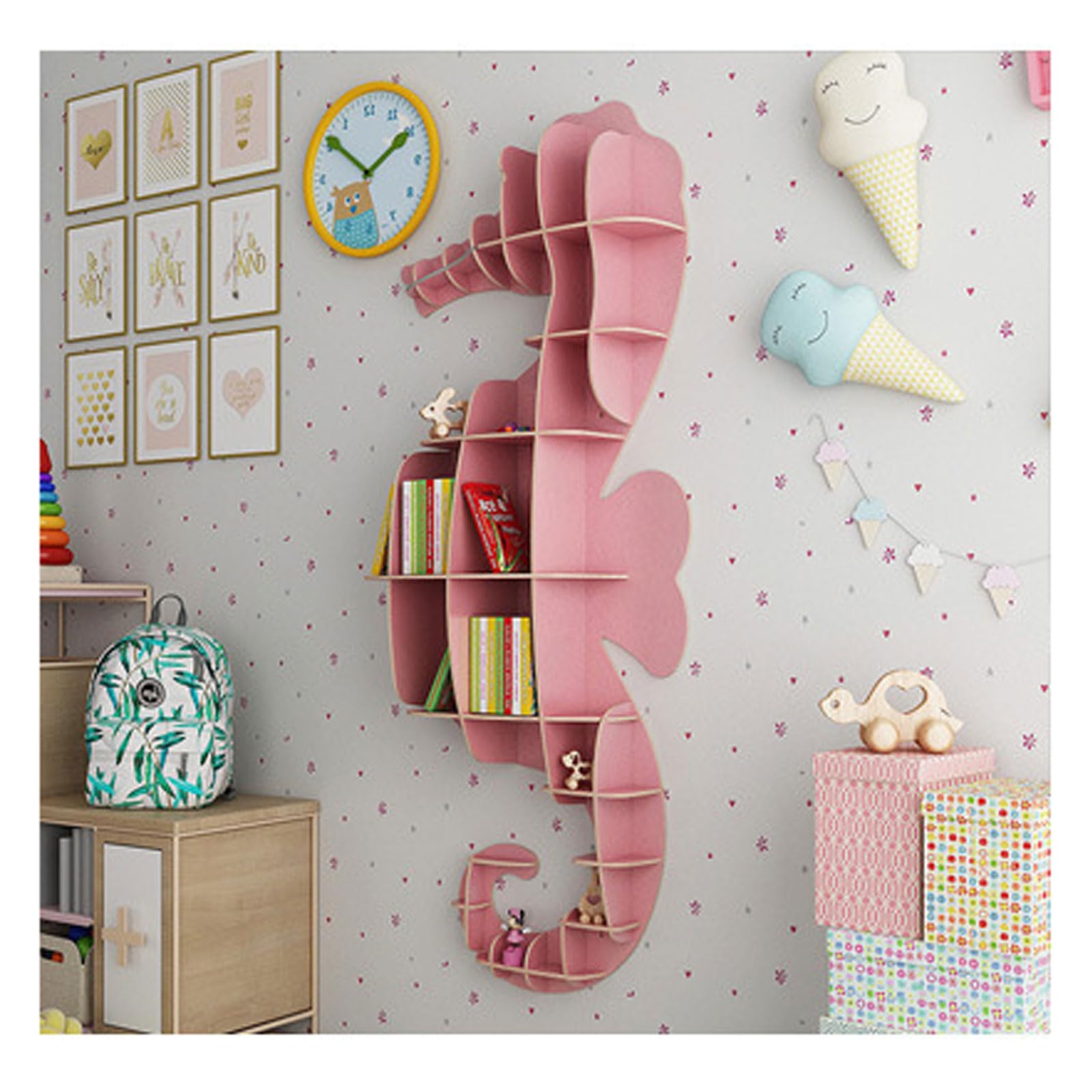 Amazon｜レトロなインダストリアルスタイルの本棚、クリエイティブな