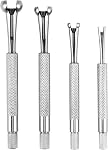 QWORK Ensemble de jauges en acier inoxydable télescoping - Gamme 1/8" à 1/2" et jauge télescopique pour trou de fer T 6 Pcs 5/16" à 6"