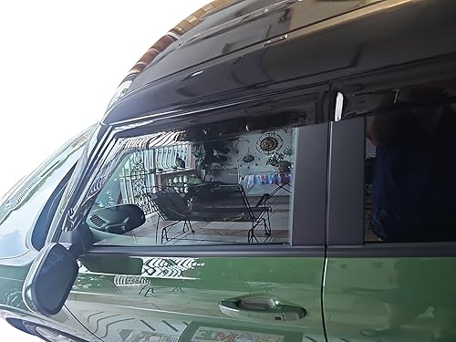 Miniatura 3 de Deflectores de visera de ventana lateral tintados color negro, protectores de lluvia compatibles con Kia Soul 2020 2021 2022 2023 EX GT-Line Turbo