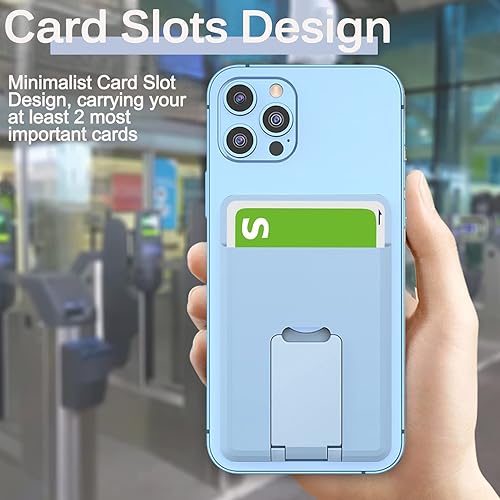 Miniatura 3 de Miimall Cartera magnética para tarjetas con soporte MagSafe, cartera MagSafe para iPhone 14 Pro Max14 Pro14 Plus, bolsillos de silicona con soporte