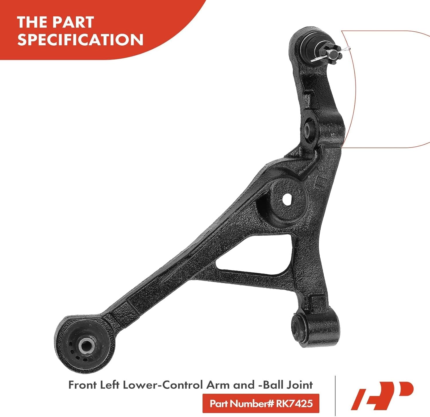 A-Premium Set of 6, Front Upper & Lower Control Arm, Sway Bar Link, Compatible with Chrysler Sebring 1996-2006, Cirrus 1995-2000, Dodge Stratus 1995-2006, Plymouth Breeze 1996-2000