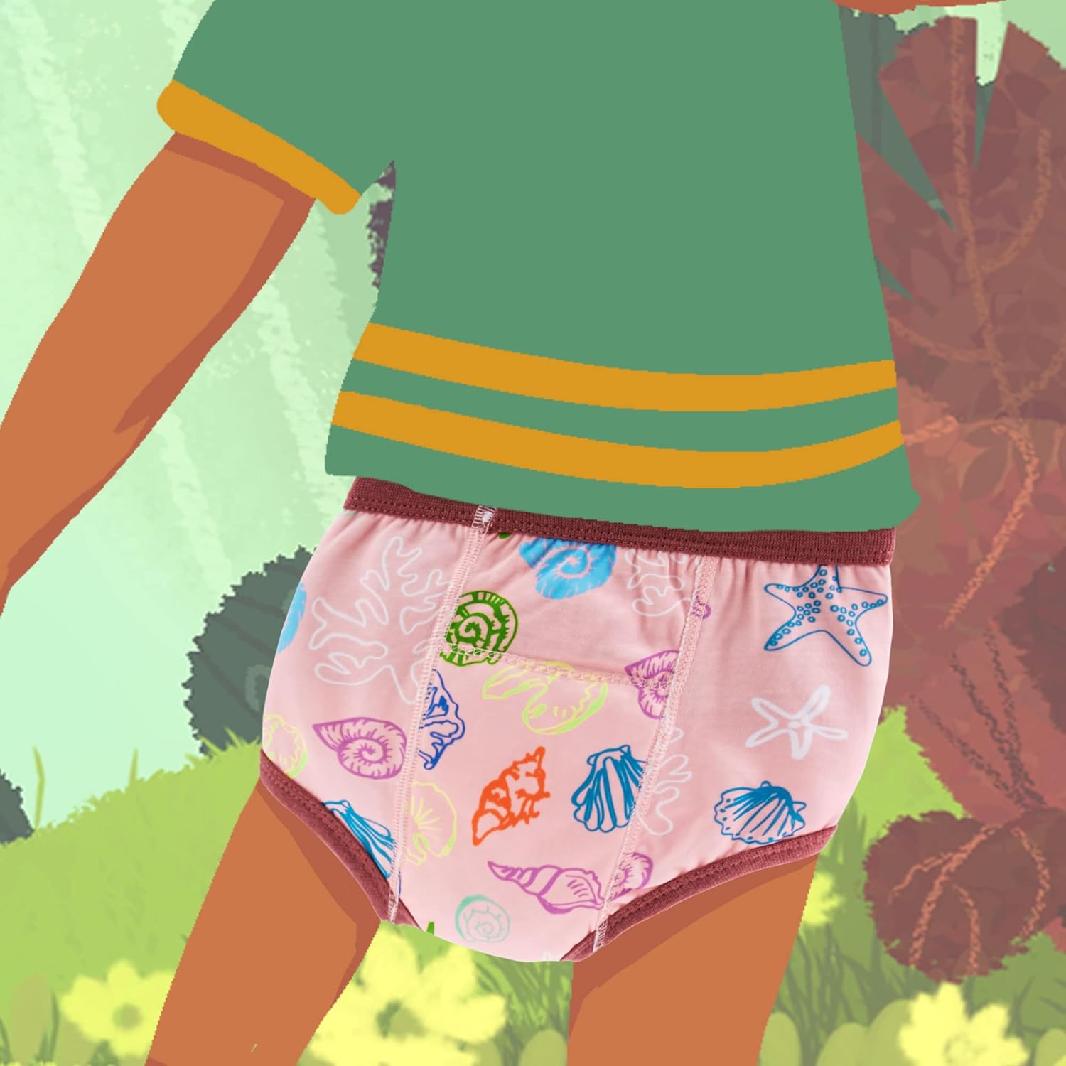 Max Shape 6 Packs of Potty Training Underwear for Girls with Supper Absorbent-Layer,Reusable Baby Toilet Training Pants Cranberry 6 Years - Image 3