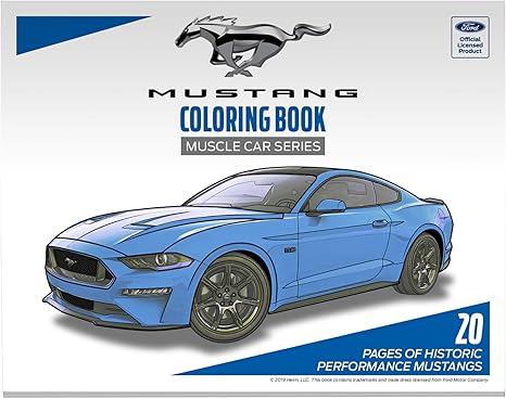 Amazon Com Ford Mustang Officially Licensed Coloring Books For Adults Muscle Car Edition 20 Pages