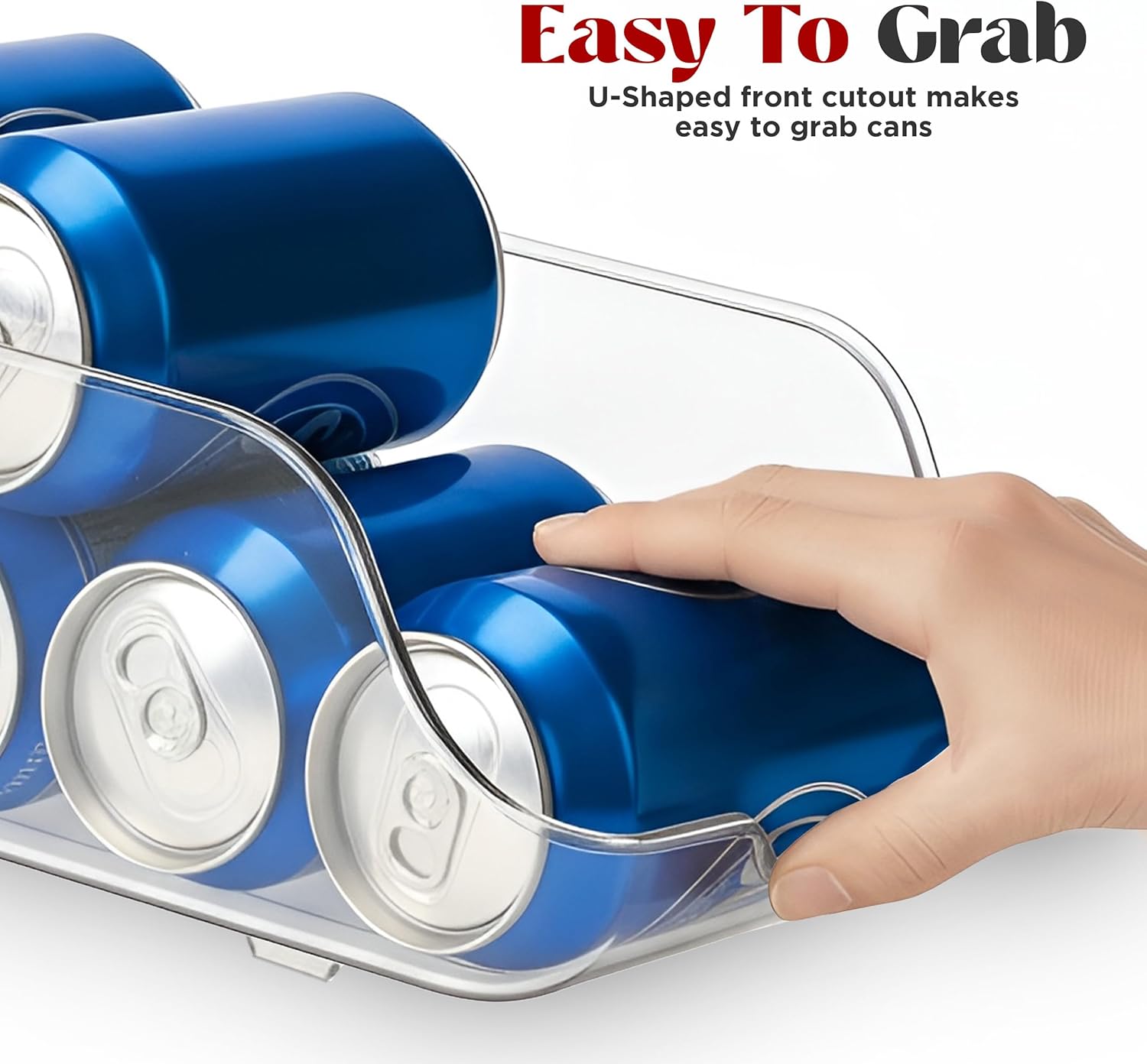 Utopia Kitchen Soda Can Organizer and Dispenser for Refrigerator/Pantry - Durable Can Storage Organizer Fridge & Kitchen Organization - (Clear, Set of 4) - Image 5