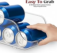 Vista 5 de Utopia Kitchen Organizador y dispensador de latas de soda para refrigerador/despensa, organizador de almacenamiento de latas duradero