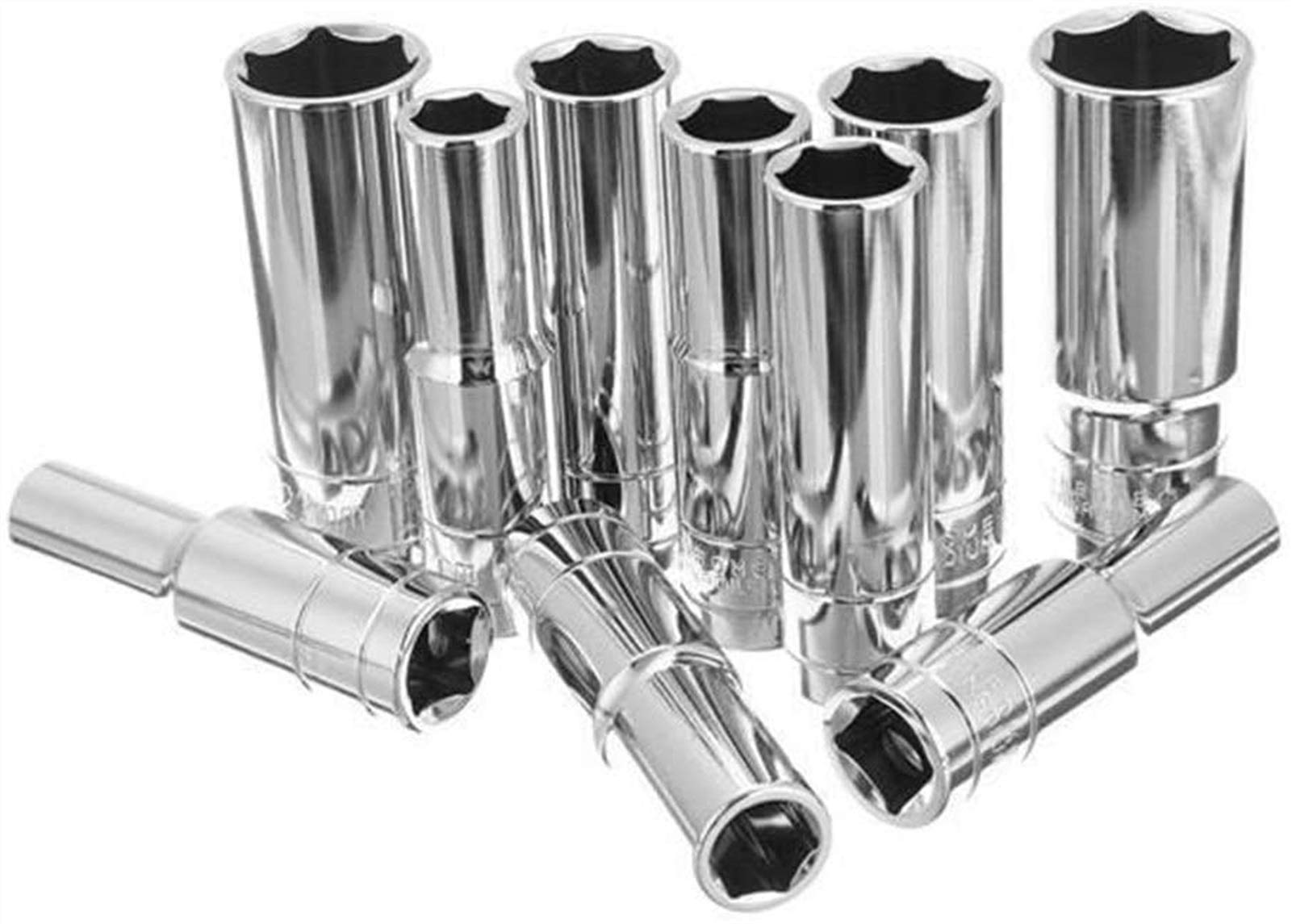 Narzędzia Zestaw wierteł 10 szt. 1,3 cm Napęd Heavy Duty Głębokie Gniazda udarowe 6 Punktów Metryczny 8-24mm Adapter Gniazda do Narzędzia Obrotowego Bit