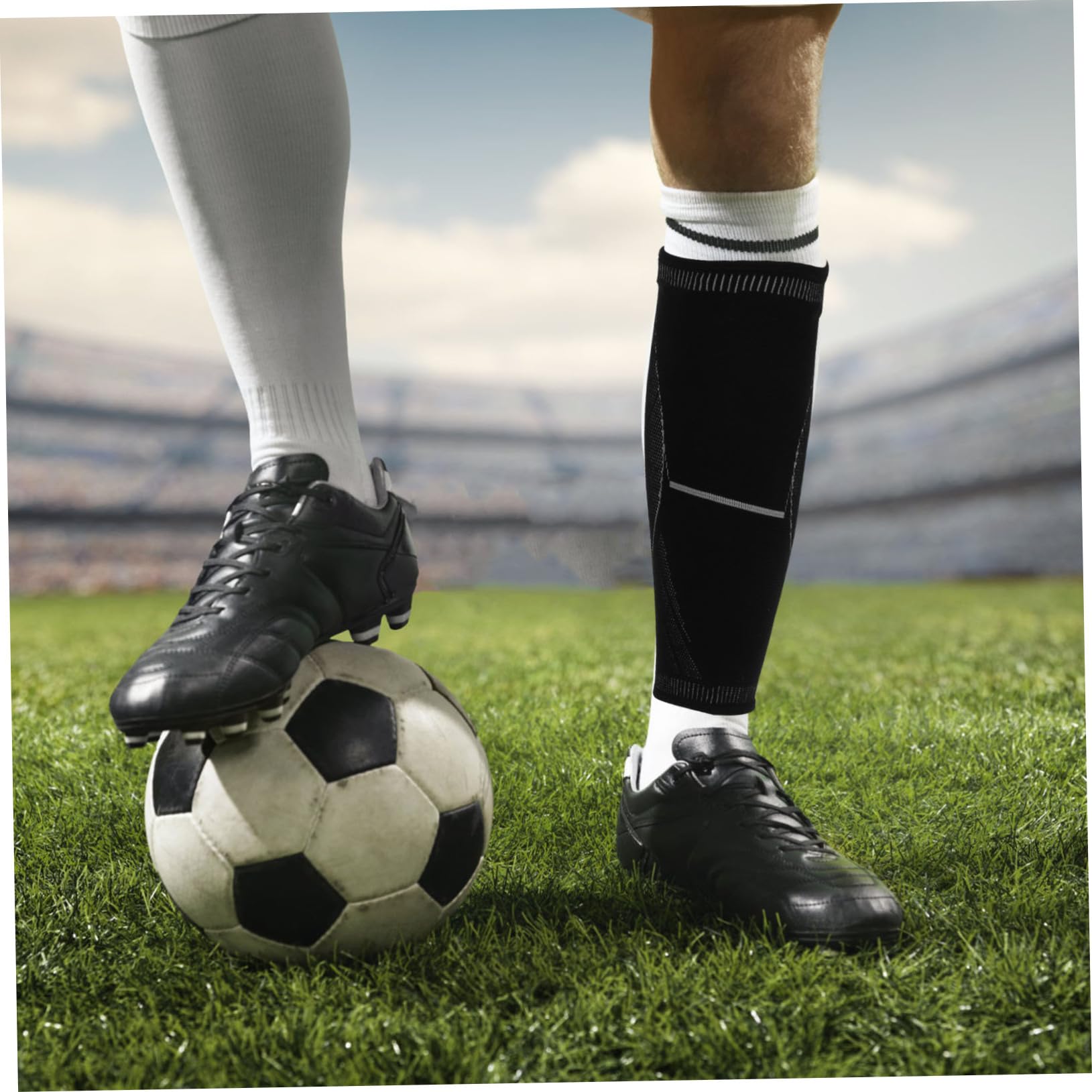 Happyyami 2pcs Knitted Calf Covers Skin-friendly Calf Socks Calf Long Socks Leg Warmers for Men Elastic Sports Socks Leg Sleeve Leg Compression Socks Calf Sleeves for Men Elastic Calf Socks