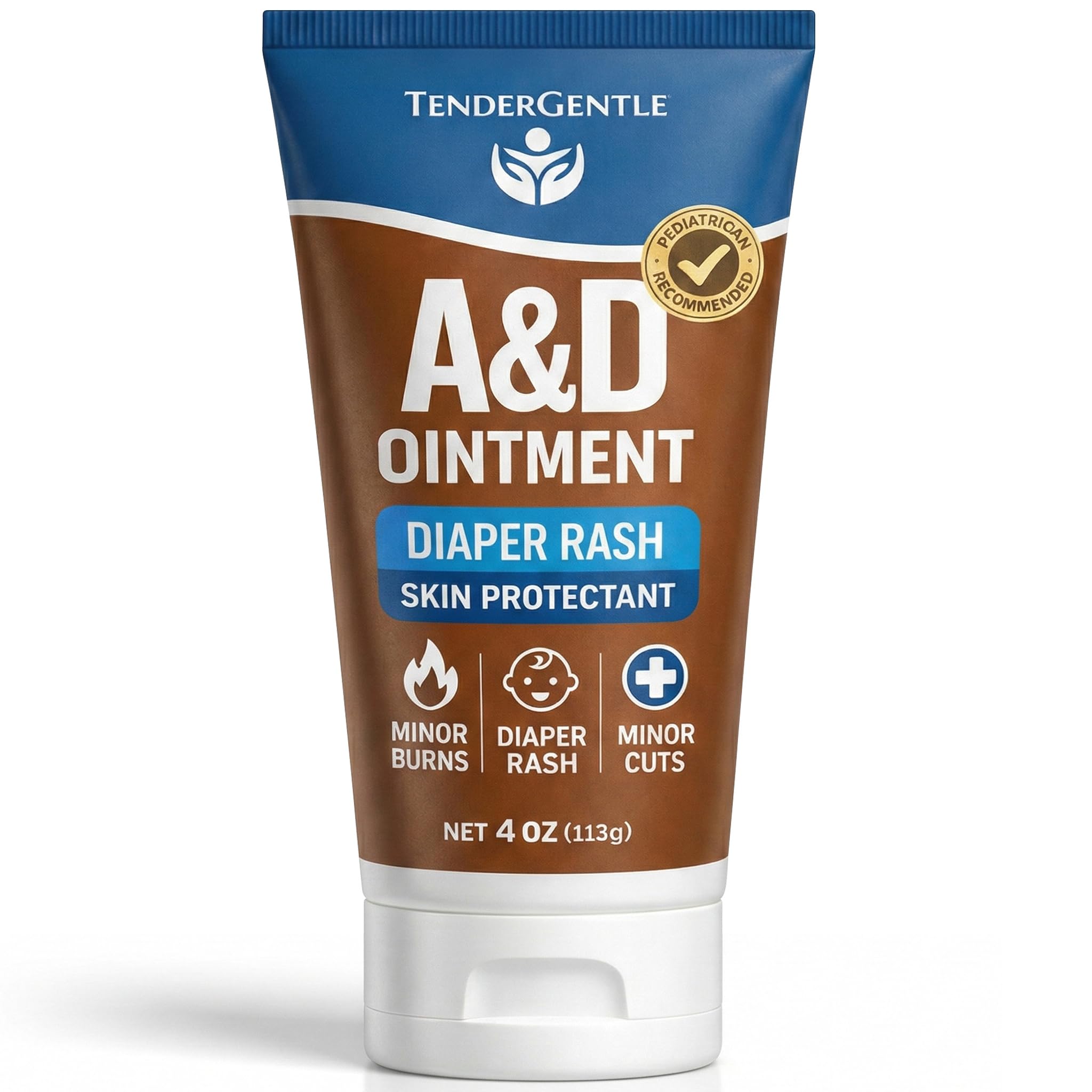 TenderGentle Vitamin A D Ointment for Diaper Rash in Babies - A , Seniors Babies, for Adults, 4 Oz