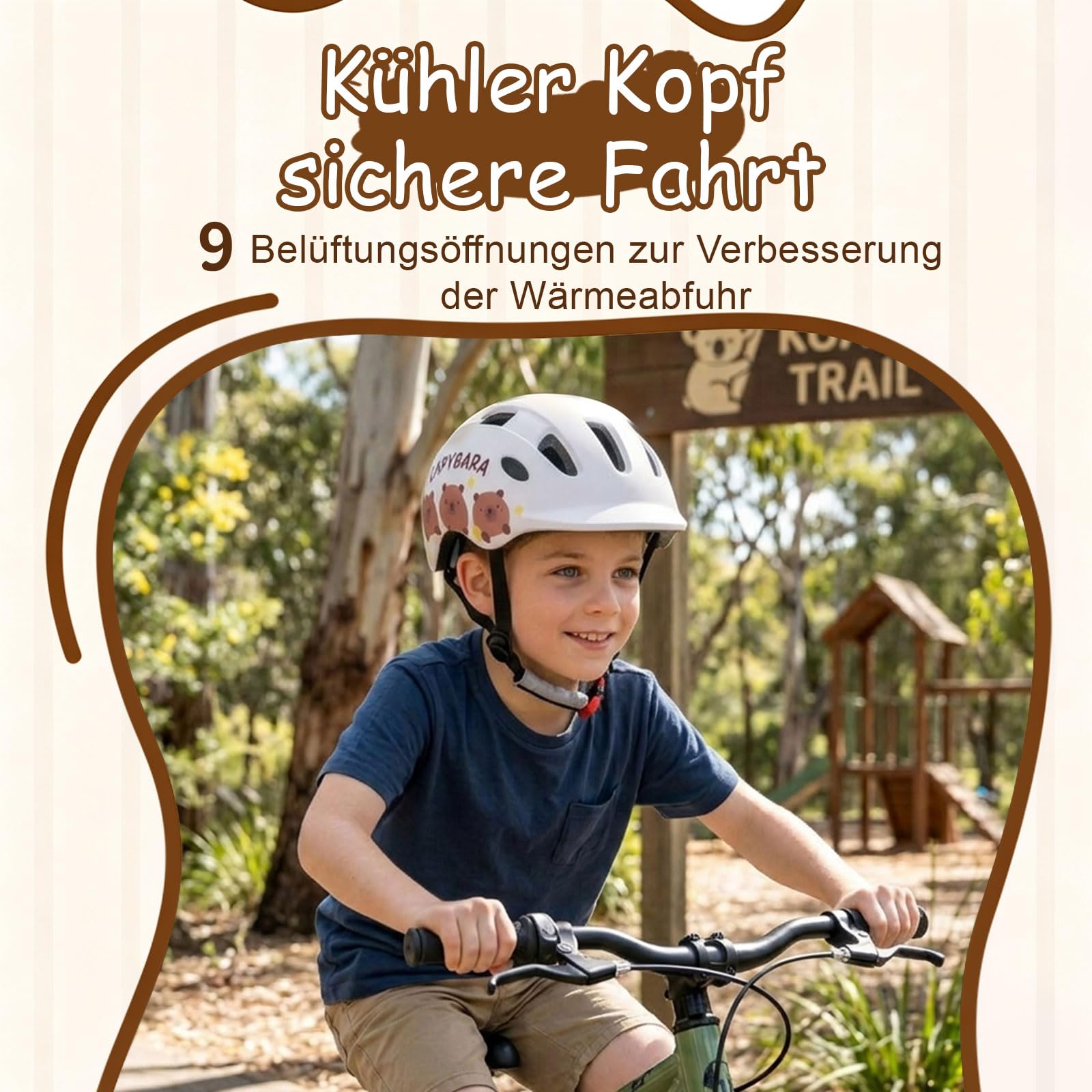 Casque de vélo pour enfant 48-52 cm - Casque pour tout-petits avec oreilles 3D - Casque réglable pour filles et garçons - Casque de skate léger pour vélo de route, scooter, vélo et patins à roulettes
