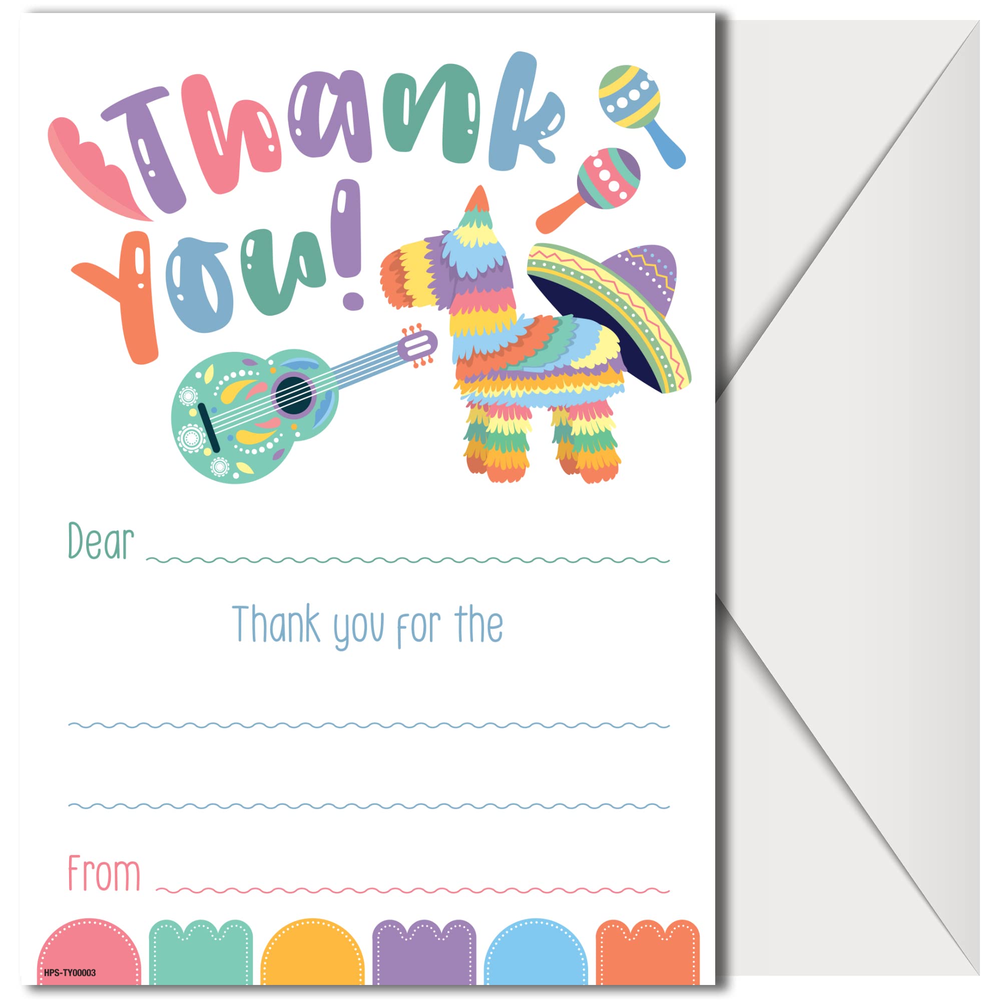 Buy Fiesta Thank You Cards with Envelopes - (Pack of 20) - Mexican ...
