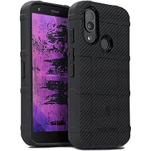 Naked Cell Phone Case for CAT S62 PRO Phones Special Ops Tactical Armor Rugged Shield Protective Cover - Black Carbon Fiber Design