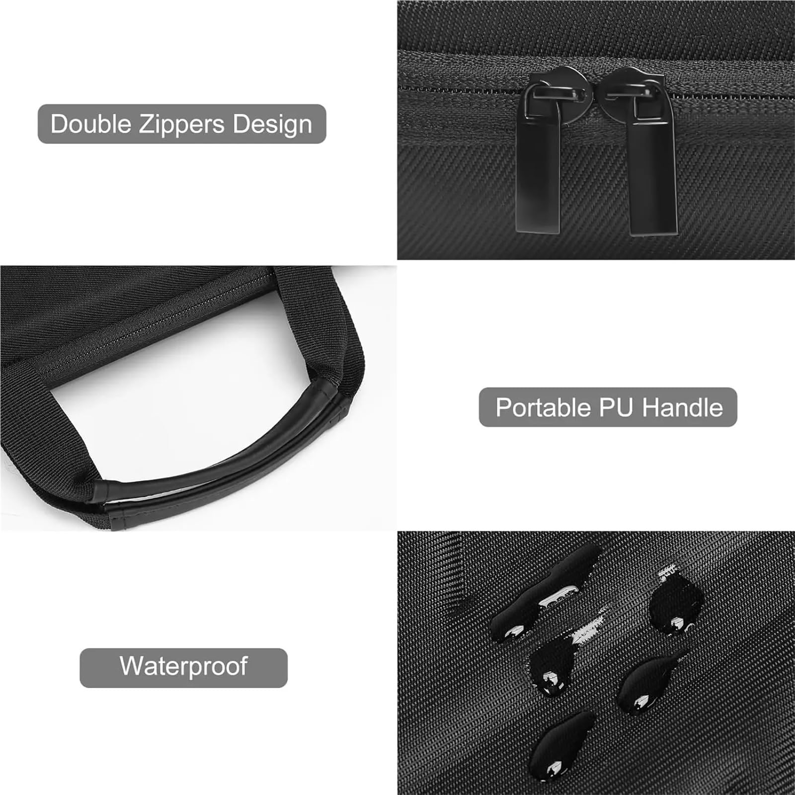 Porta Documenti Custodia Rigida for Laptop 13 14 15 16 17 Pollici for Notebook, Borsa a Mano for Uomo e Donna Borsa Notebook(Black,13.3 inch)