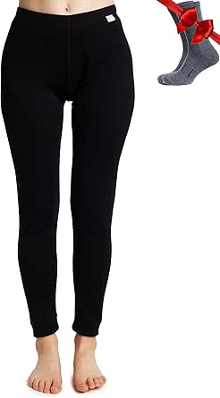 Merino Wool Women's Base Layer Pants and Socks