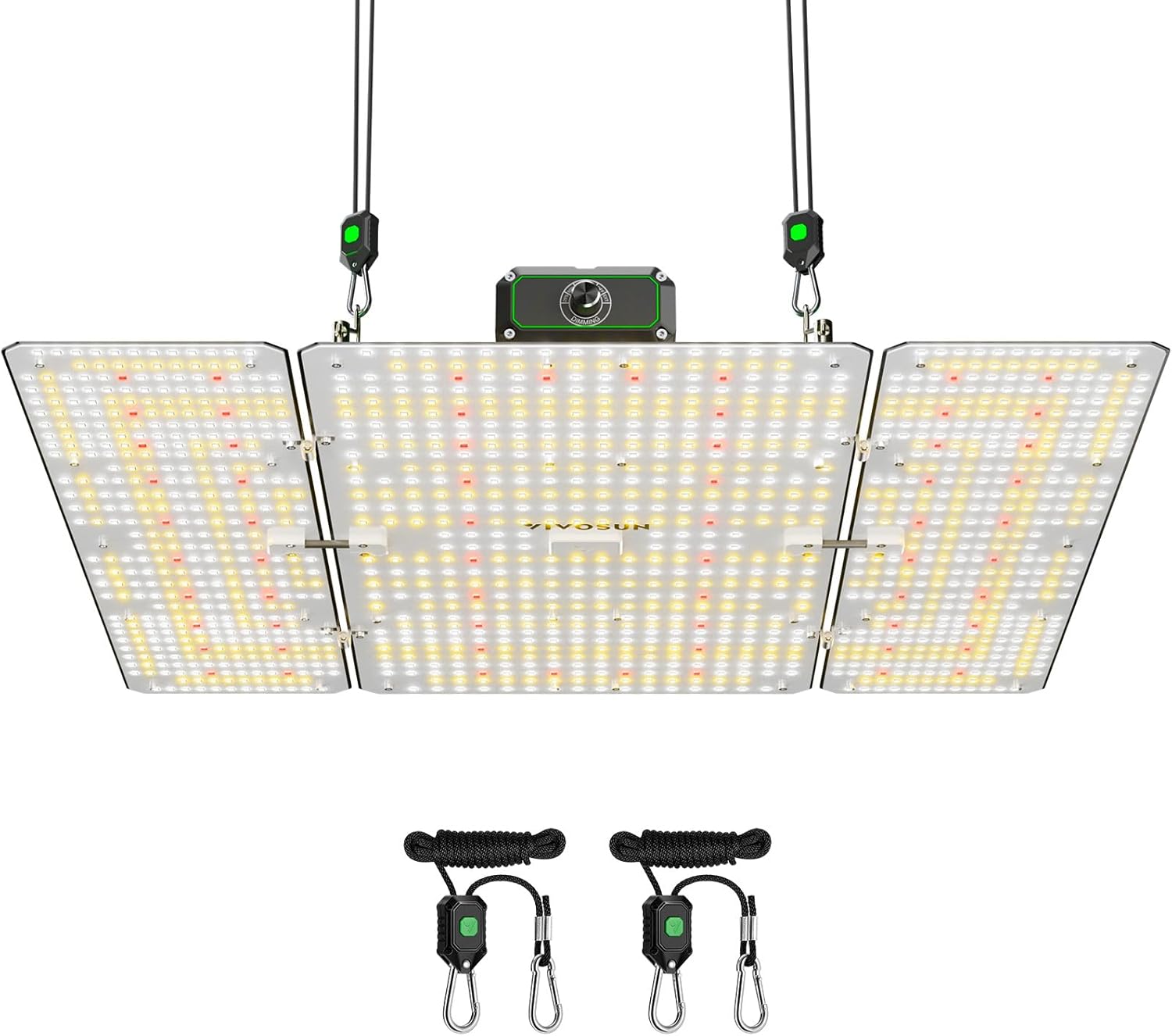Diagram illustrating the full spectrum light output of the VIVOSUN LumaLight.