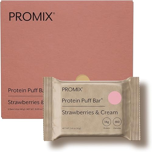 ProMix Nutrition Barra de hojaldre aislado de proteína de suero de leche, aperitivo saludable bajo en carbohidratos con claras de huevo, alimentado