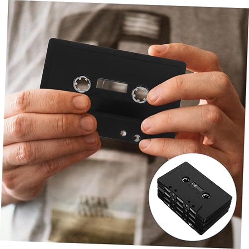 Miniatura 4 de 4 cintas de casete en blanco para pared, adornos negros vintage para eventos temáticos, fáciles de instalar para proyectos de manualidades,