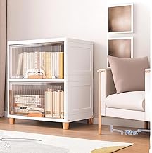 BookShelf for Home |Engineered Books Organizer for Study Room | Multipurpose book Shelf for Home, Office |Book Organizer for Library | Living Room furniture (Cupboard Rack - Transparent,2PCS)