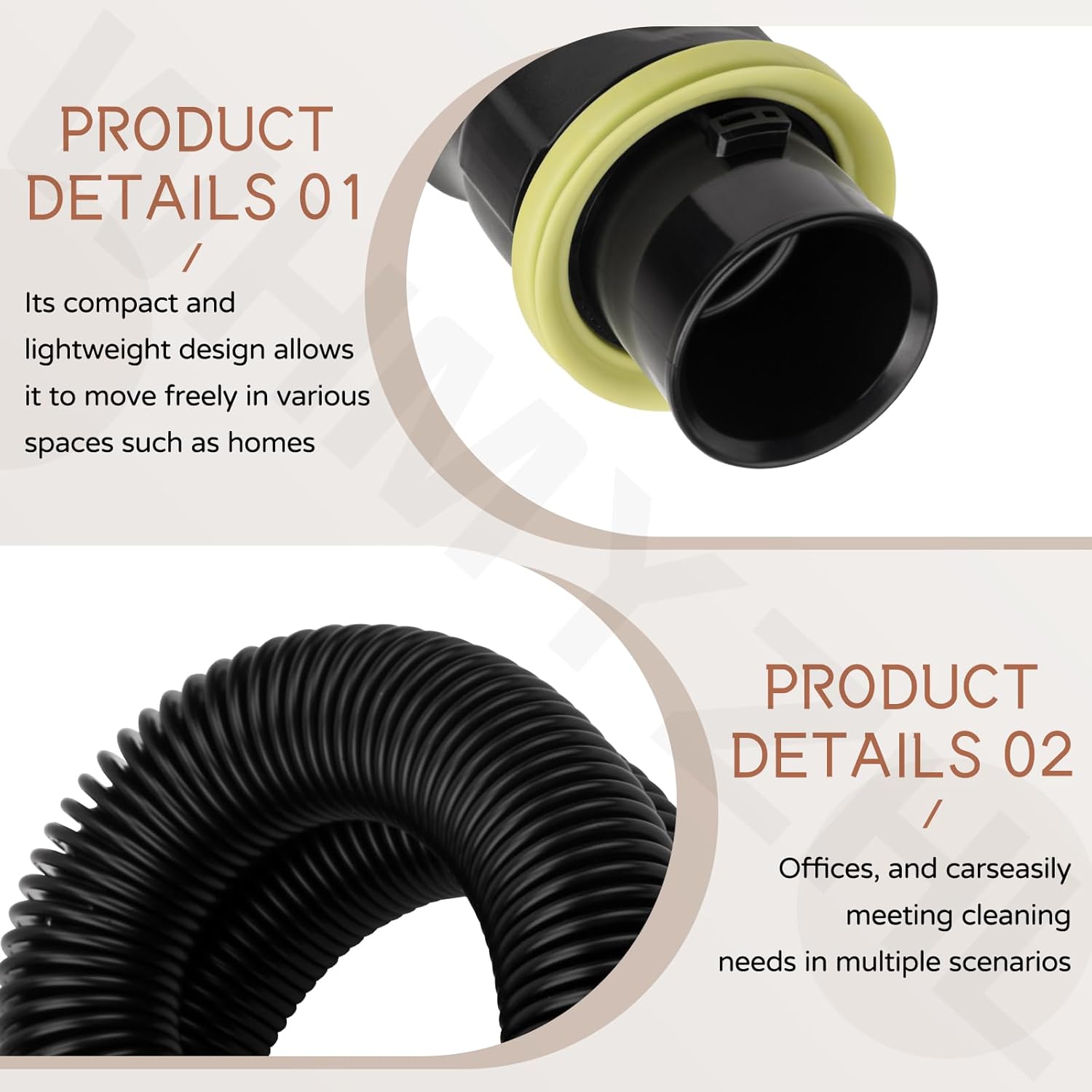 Replacement Hose for Bissell Pet Hair Eraser Vacuums 2461, 24613, 24619, 2281, 2281K, 22813, 22814, 22818, 2475, 2475N (Not for 2790 Series)