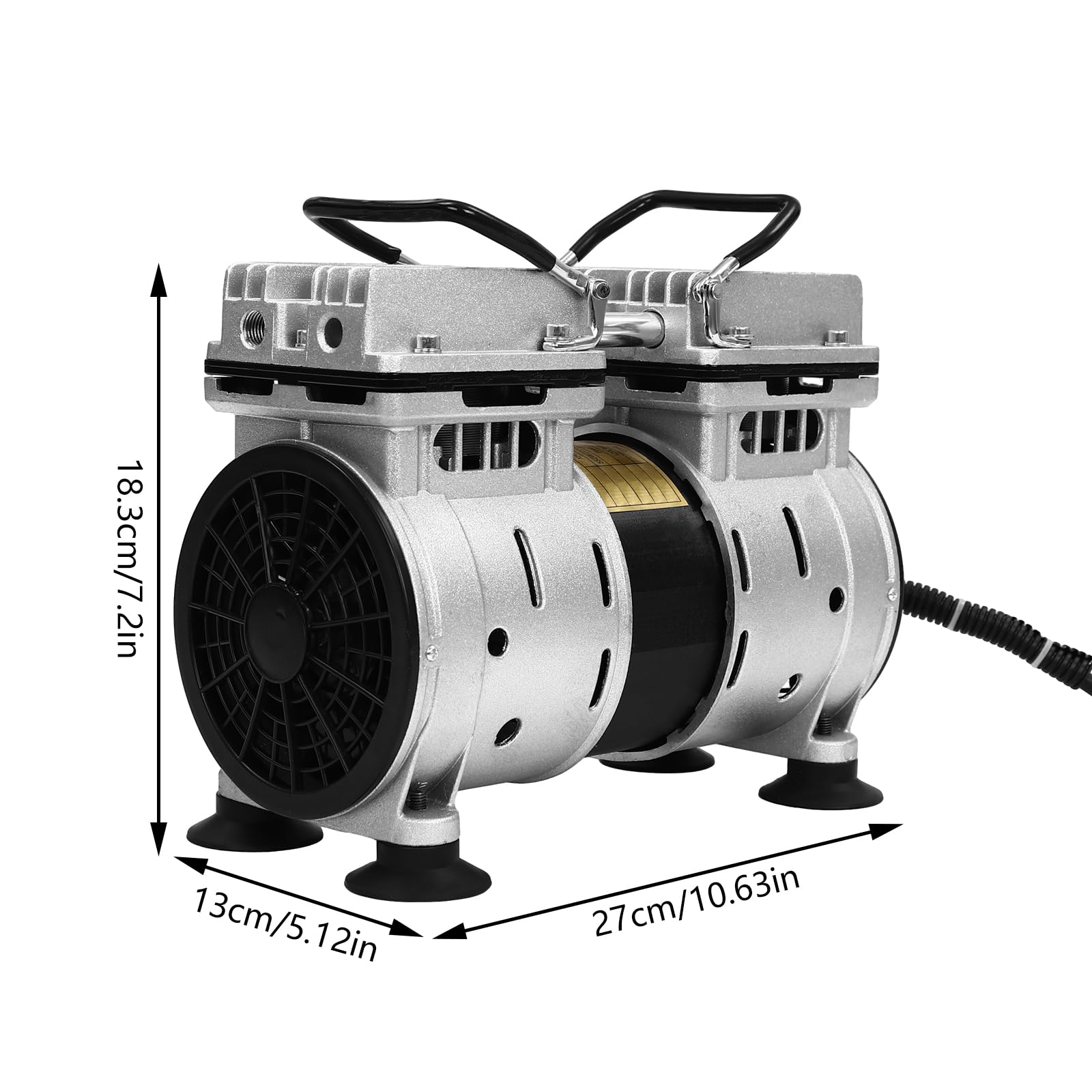XHX400A2 1400rpm ölfreie Vakuumpumpe Labor-Druckpumpe Vakuumpumpe ölfrei für AC Kältemittel-Luftwerkzeug, Harz-Entgasung, Vakuumverpackung