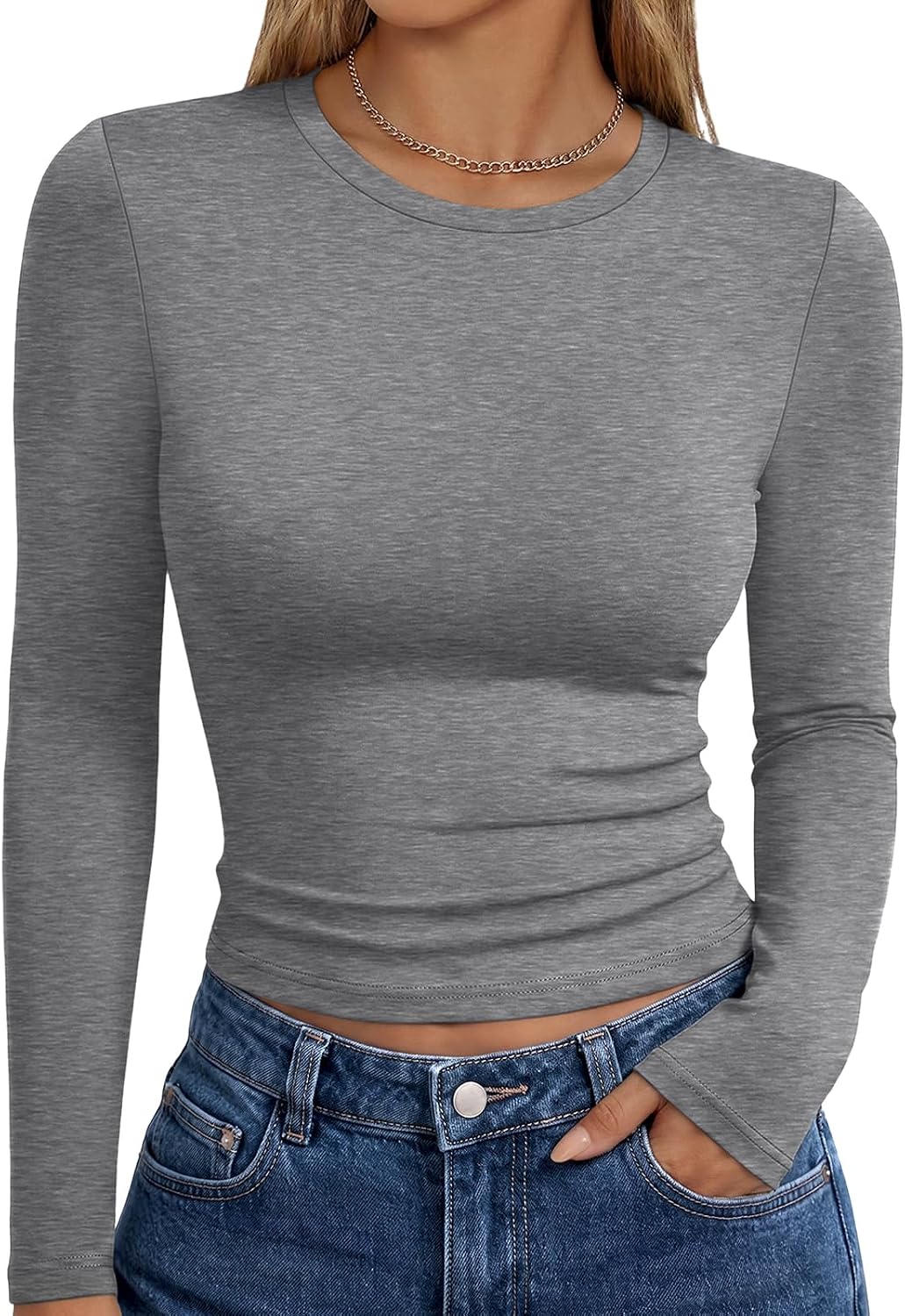  Womens Long Sleeve T Shirts Fall Fashion Basic Y2K Tops 2026 thumbnail