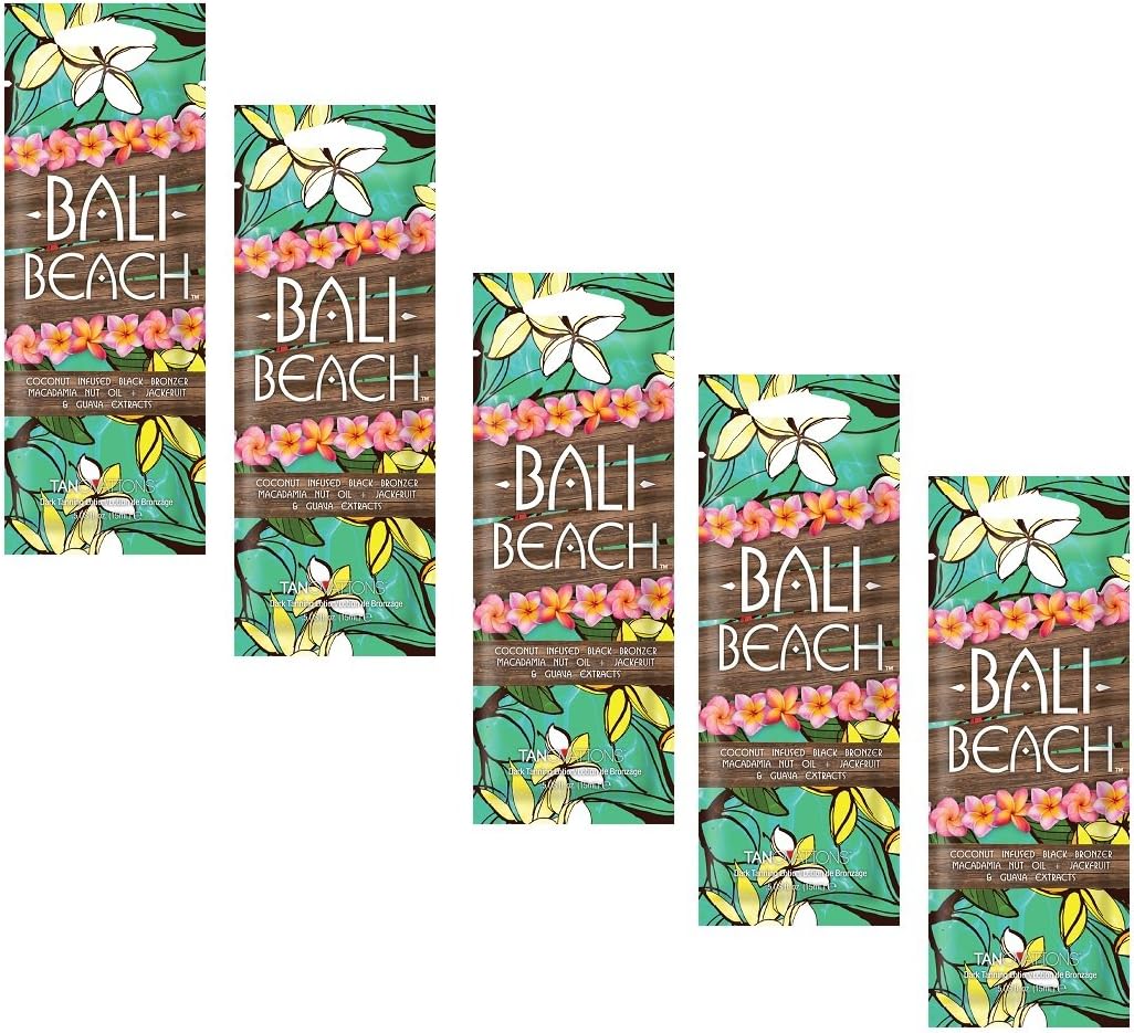 Lot of 5 Bali Beach Black Bronzer tanning Lotion Packets