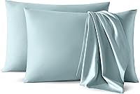 Vista 14 de CirclesHome Fundas de almohada de tamaño estándar, fundas de almohada de mezcla de algodón satinado, fundas de almohada suaves y cómodas, protegen