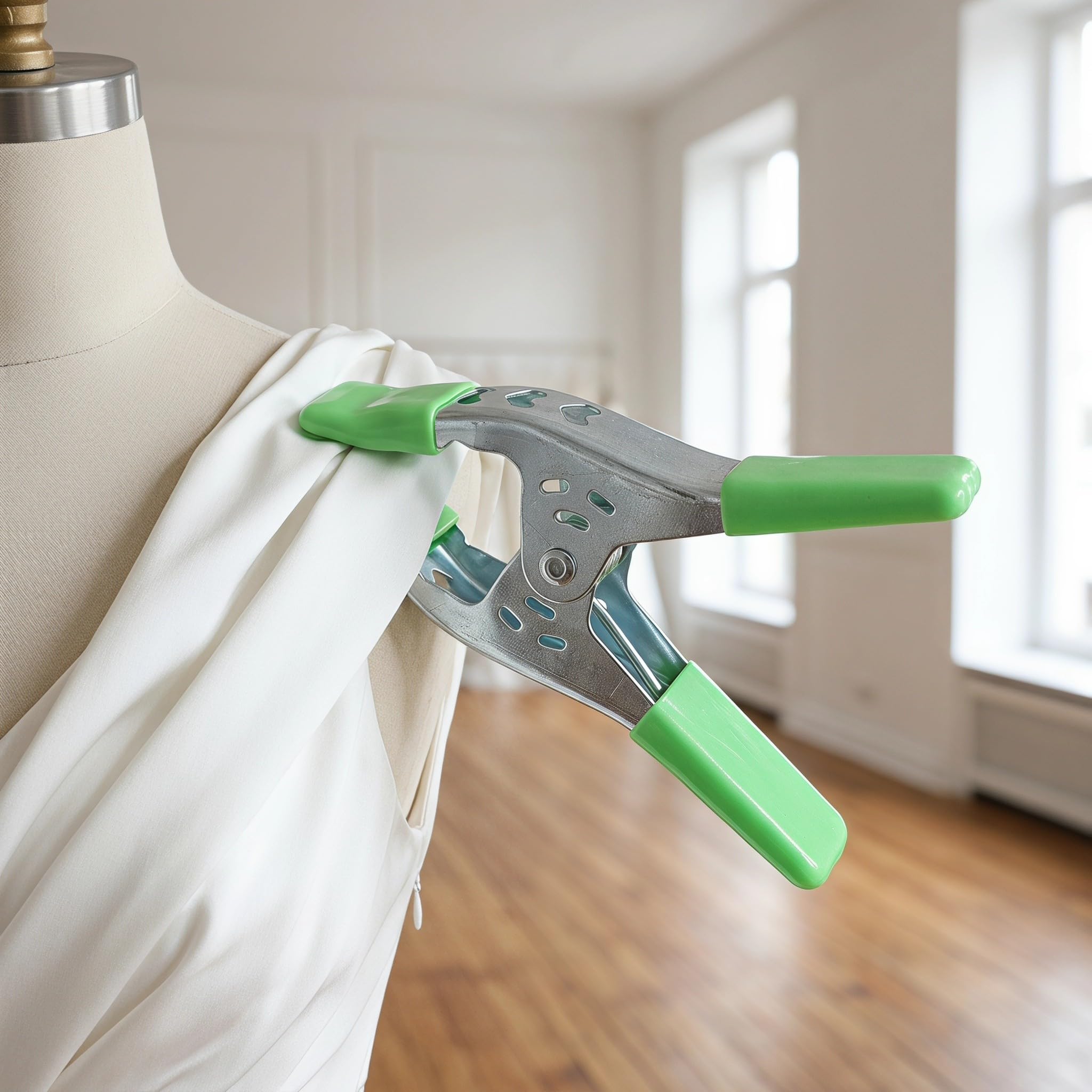 OUNONA 6 szt. zacisków sprężynowych o dużej wytrzymałości – 6-calowe zaciski A-Clamp z końcówkami z tworzywa PVC, rozwarcie szczęk 2,7 cala – metalowe klipsy do tła do stojaków na tła