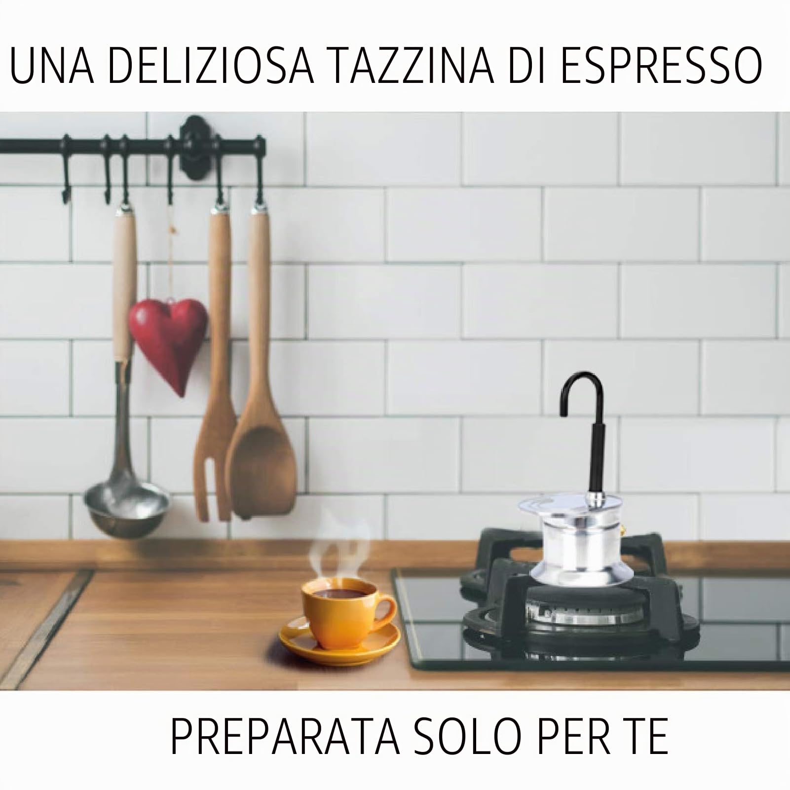Caffettiera italiana a becco singolo 1 tazza 50 ml in lega di alluminio per piano cottura esterni