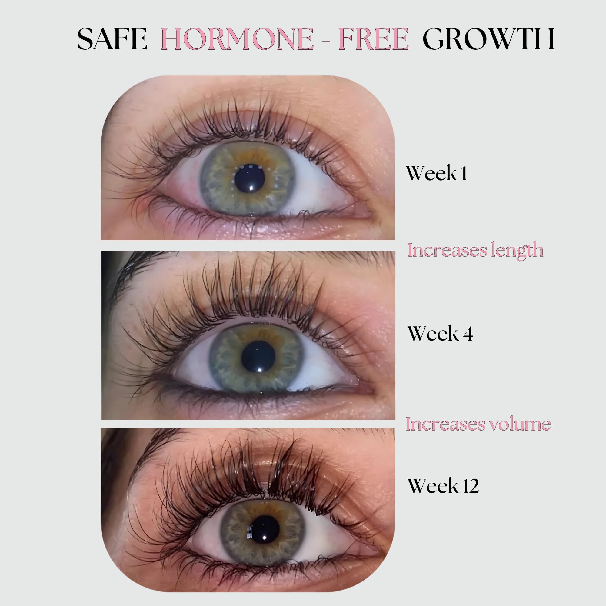 KAEMEX Eyelash Growth Serum & Conditioner Set For Longer, Fuller, and Thicker Lashes - Hormone Free for Sensitive Eyes - 3ml Lash Serum + 3ml Eyelash Conditioner