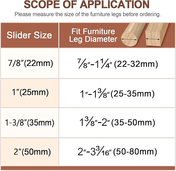 Furniture Sliders for Carpet Furniture Glides Furniture Moving Pads Chair Sliders for Carpet with 3M Self-Stick Adhesive RUSIDO 7/8 Inch 20pcs Beige