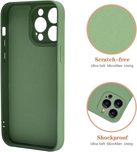 Miniatura 6 de Uioeua - Funda compatible con iPhone 13 Pro Max con soporte de anillo magnético para automóvil, funda suave de microfibra de silicona líquida de