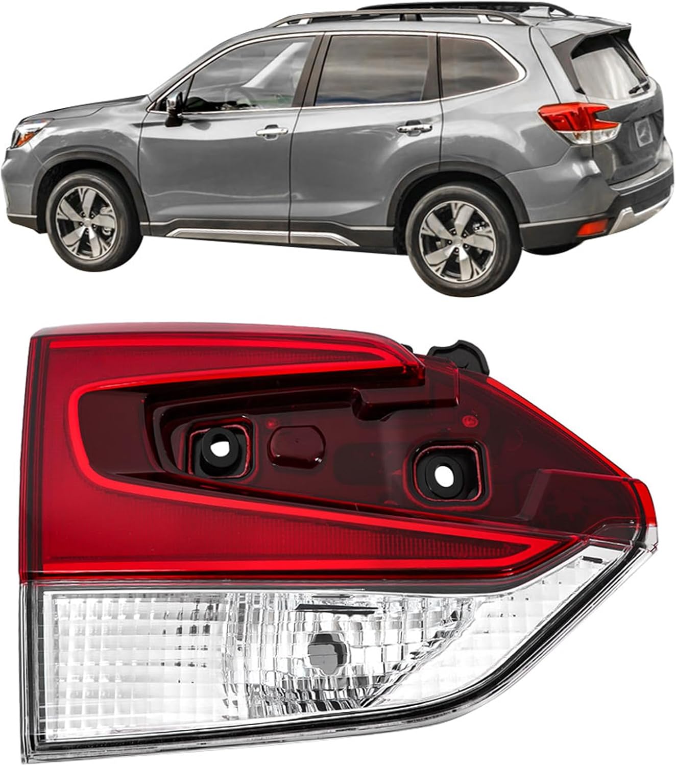 Silscvtt LH Rear Brake Inner Tail Light Assembly Replacement for Subaru Forester 2019-2021 Tail Light Left Side 84912SJ090 SU2802109