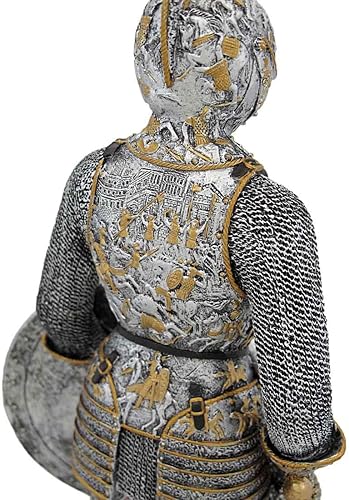 Miniatura 6 de Veronese Design Figura de estatua medieval de caballero francés con armadura