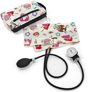 Prestige Medical 882-WAC Adult Premium Aneroid Sphygmomanometer with Matching Carry Case, Woodsy Animals Cream