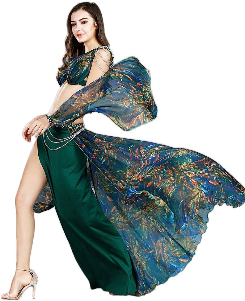 ROYAL SMEELA Belly Dance Costume - Women's Belly Dance Skirt, Bra, Belt, Shawl & Bracelet