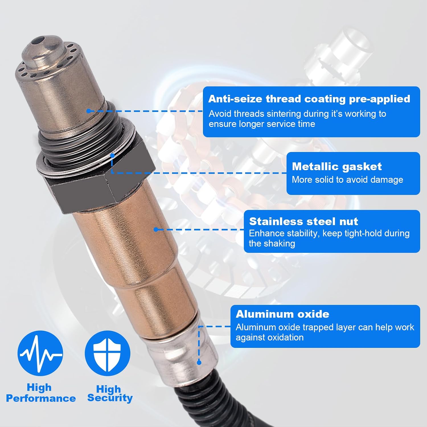 Oxygen Sensor 234-5055 Upstream O2 Sensor for Hyundai 2012-2017 Accent Veloster Kia Rio 2012-2018 Soul 2012-2016