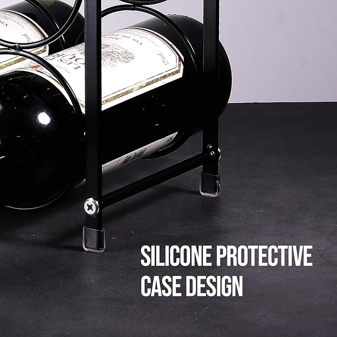 Soporte para 6 Botellas de Vino Metalico de Mesa miniatura 4