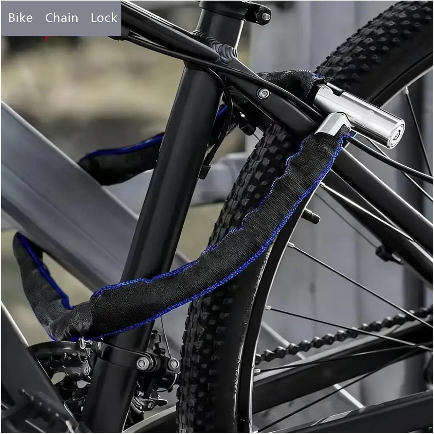 Bike Chain Lock, Lighter Weight Security, Anti-Theft Bicycle Lock for Road Mountain Bikes(80cm)