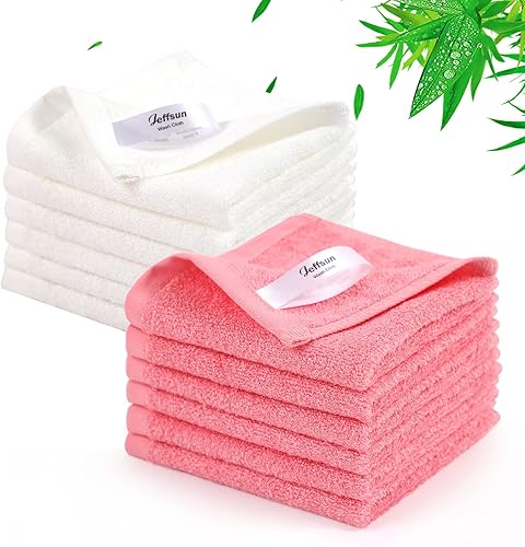 Paquete de 12 paños para bebé, 10 x 10 pulgadas, suaves y celestiales, para cara y cuerpo, toallas blancas suaves y seguras para la piel sensible,