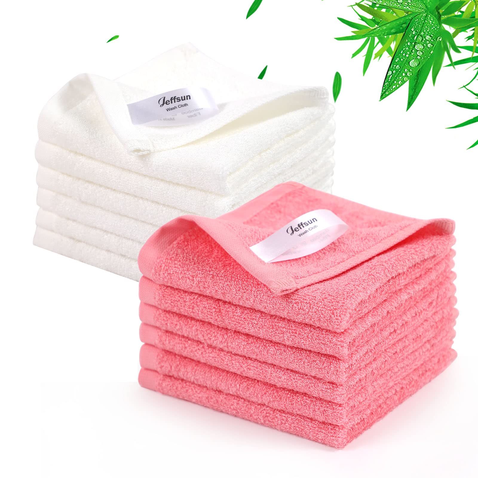 Baby Washcloths 12 Pack 10x10 inch Heavenly Soft Wash Cloth for Face and Body Gentle Safe Pink Face