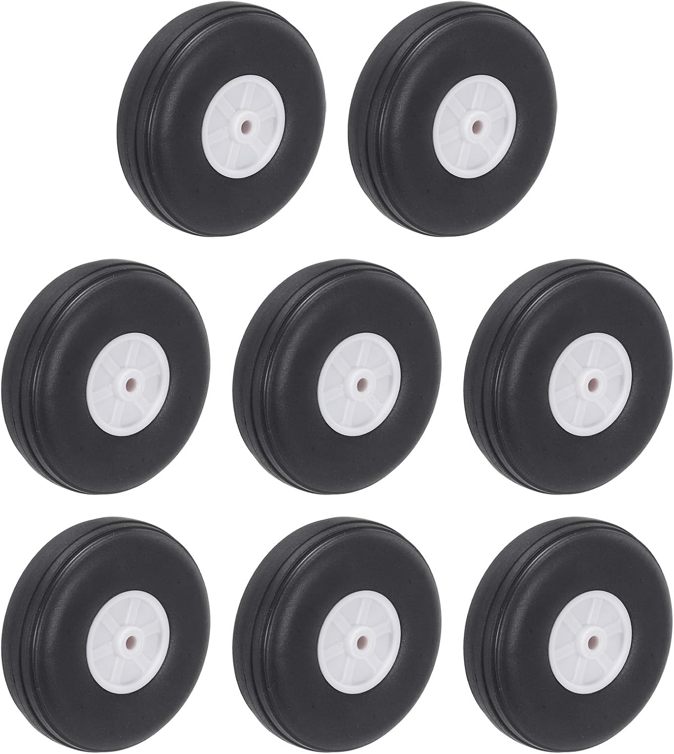 MECCANIXITY RC Airplane Wheels 1.77 x 0.59 x 0.09 RC Airplane,Aircraft PU Sponge Wheels,Tire Tail Wheel RC Aircraft Foam Wheel Replacement for DIY RC Model Plane Aircraft Pack of 8