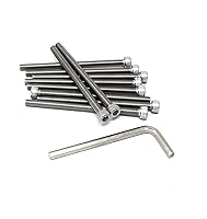 Vista 208 de iexcell 25 piezas M4 x 60/65/70/75/3.150 in paso de rosca 0.028 in acero inoxidable 304 cabeza hexagonal Tornillos Tornillos surtido Kit