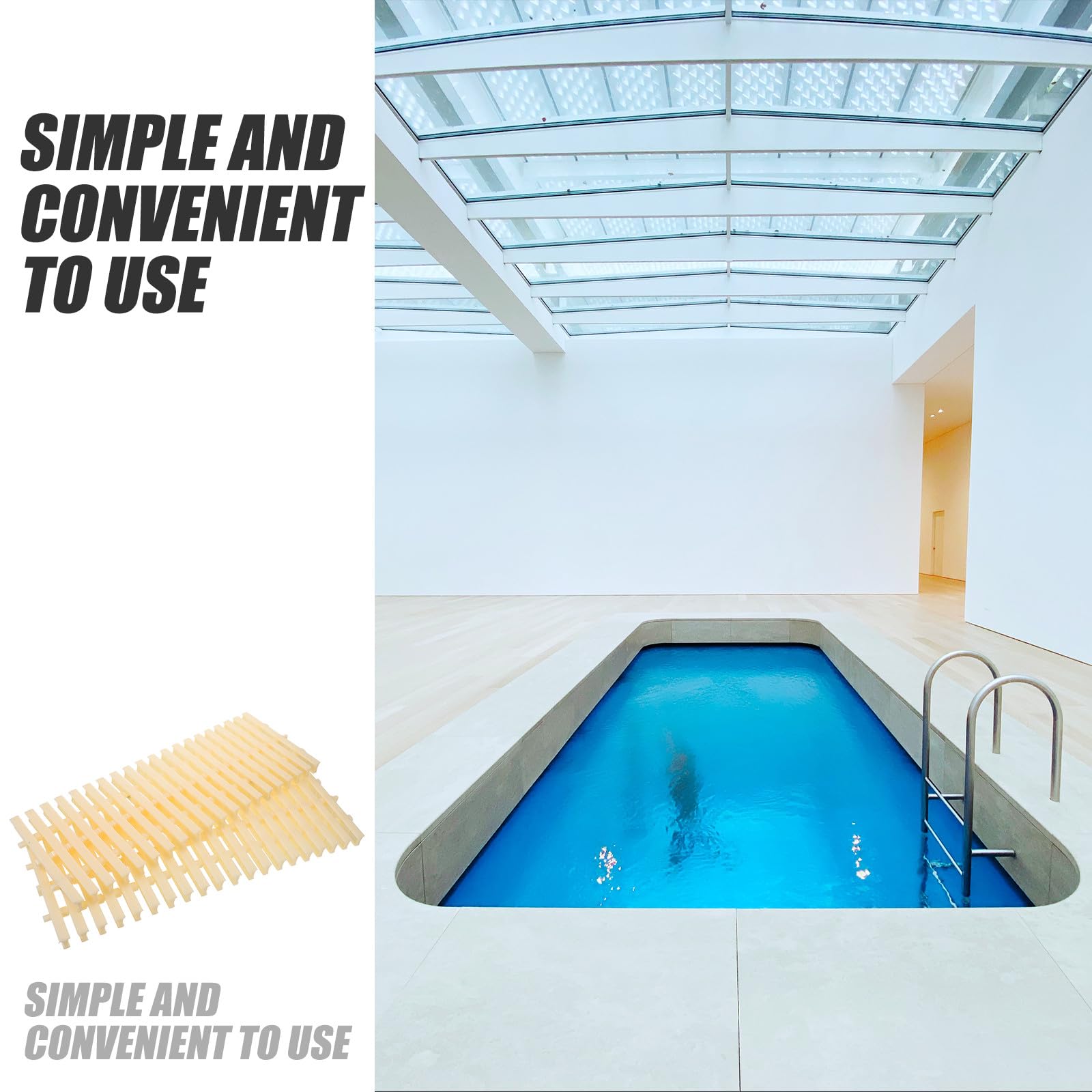 SUPVOX Rejilla de Repuesto para Piscina Antideslizante de Plástico Beige Diseño Encajable, Accesorio Versátil para Suministro de Piscinas Desmontables Exteriores