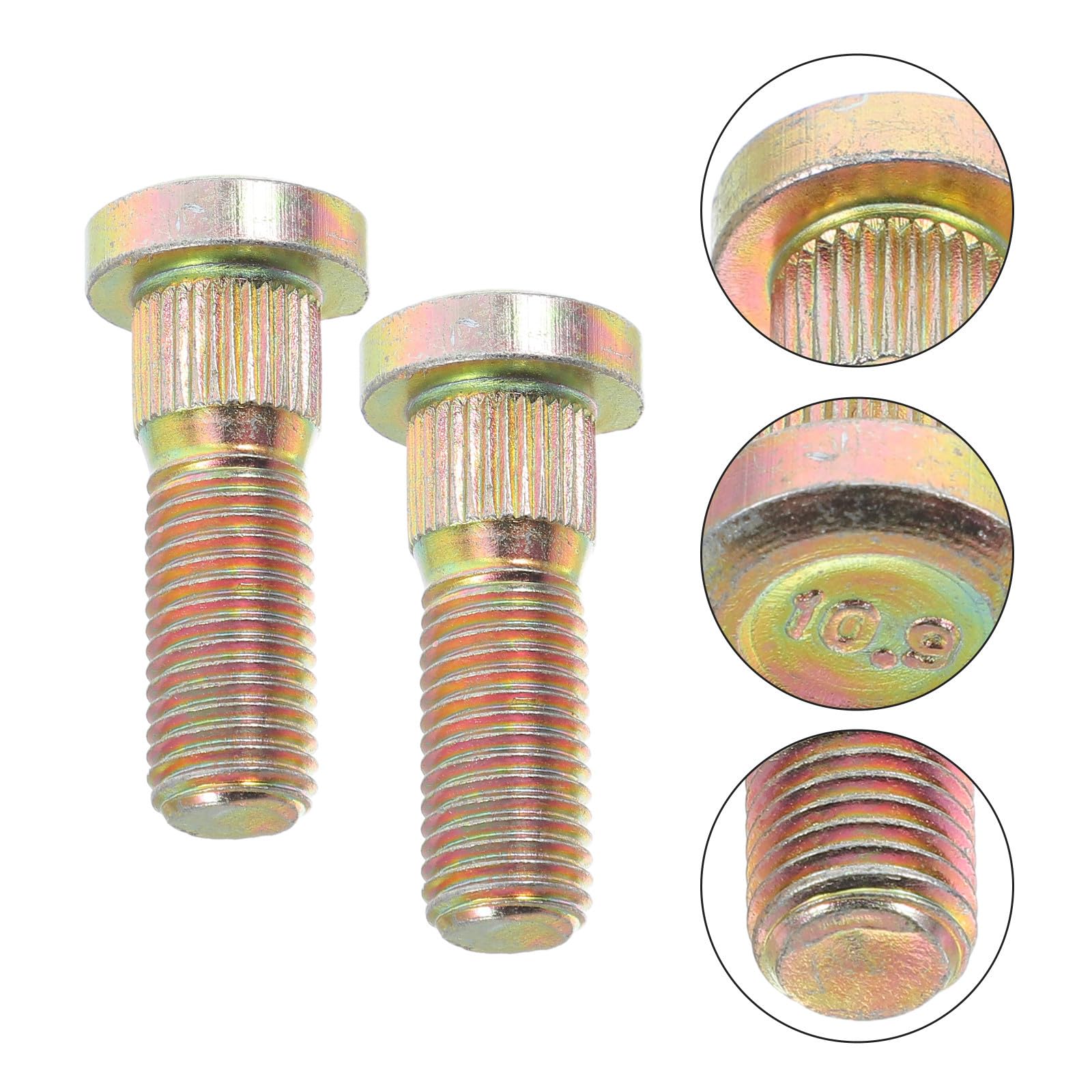Pernos de Rueda M10 para Coche 2 Unidades, Tornillos para Buje de Metal Resistentes