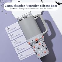 Vista 22 de Botas de silicona para Stanley, protector inferior de copa, accesorios para Stanley Quencher H2.0 FlowState Tumbler 20oz/20oz/30oz/Stanley Adventure