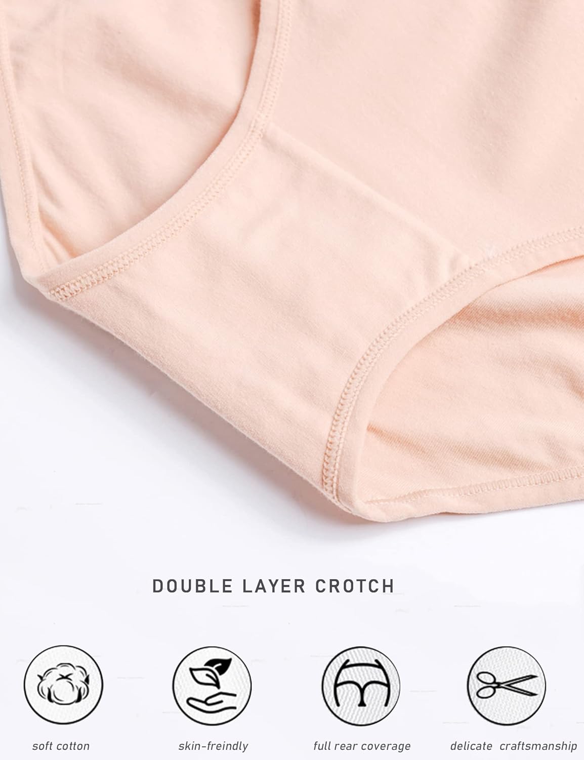 Soft Girls' Cotton Briefs for Teens - 8-Pack Comfortable, Breathable Underwear, Essential Everyday Panties (Beige & Black 10)