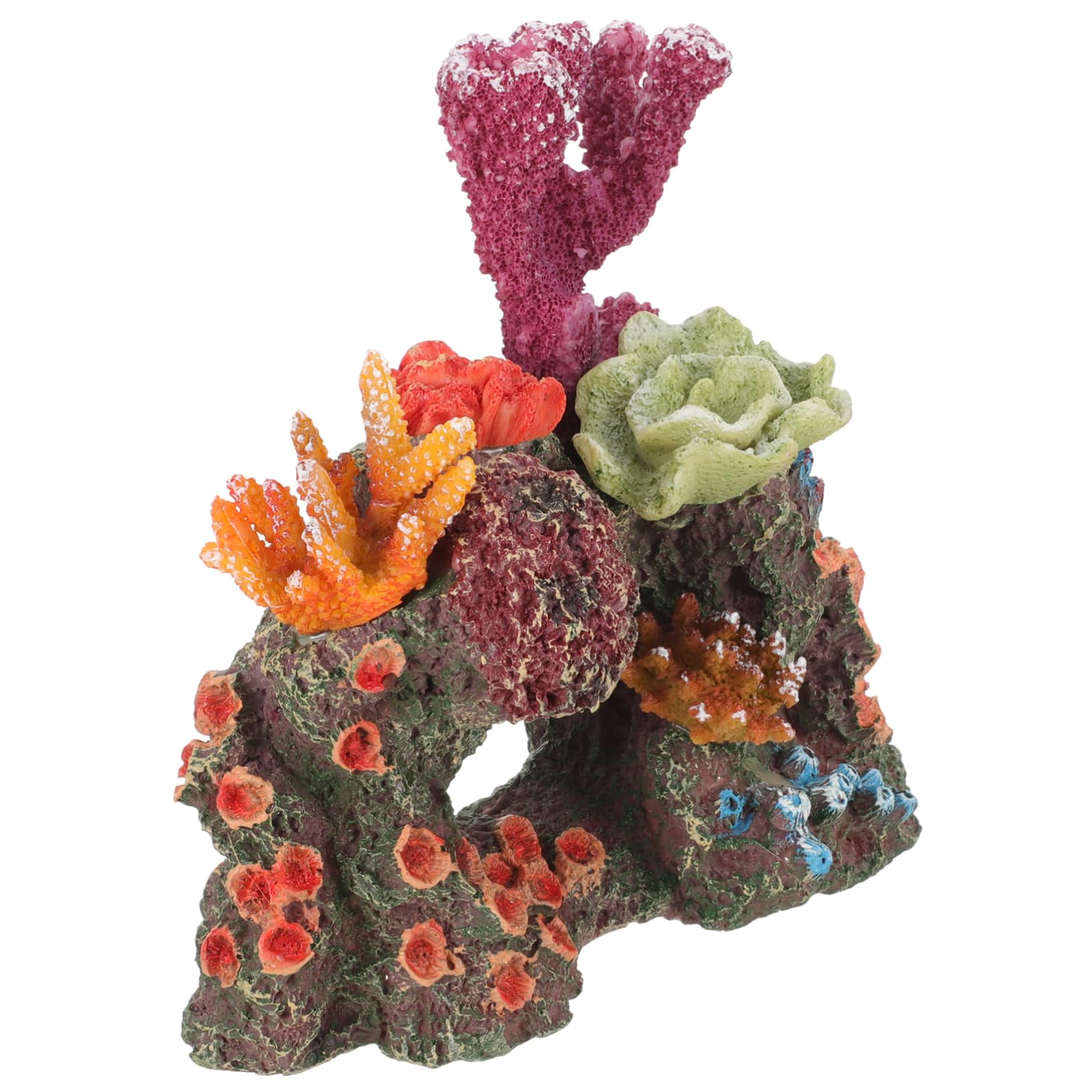 Sosoport 3pcs Künstlicher Steingarten Aus Korallen Aquarium Korallenriff Ornament Tank Pflanzenaquarium Desktop-Aquarium- Strand Luft Schwimmpflanzen Für Aquarien Nautisch Wasser Harz